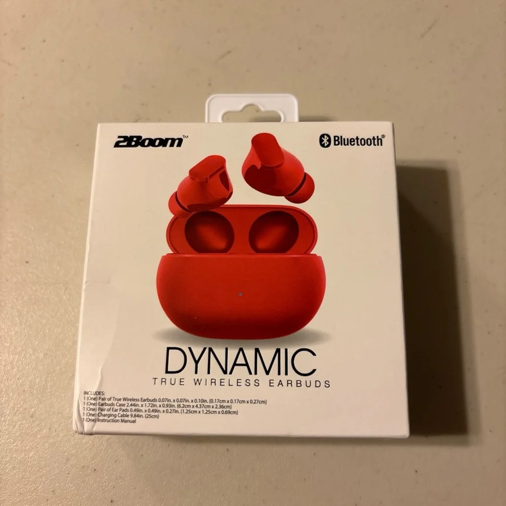 2Boom Dynamic True Wireless Earbuds - Red